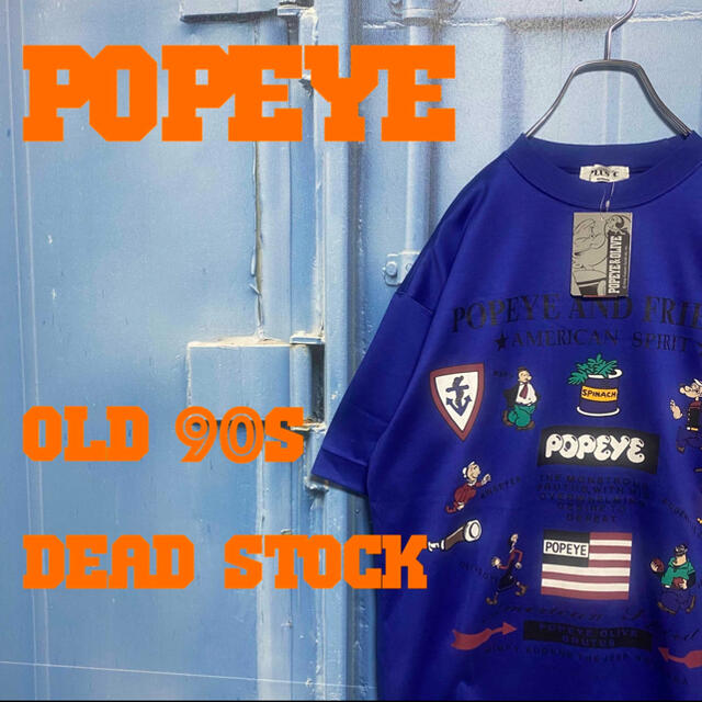 DEAD STOCK 90s POPEYE ポパイ Tシャツ デカロゴ 新品