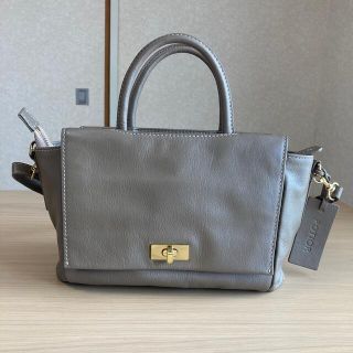 バーニーズニューヨーク(BARNEYS NEW YORK)のPOTIOR ALISON MINI 2wayハンドバッグ グレージュ(ショルダーバッグ)