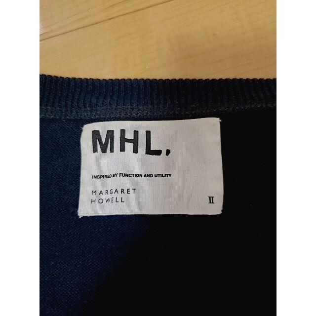 MARGARET HOWELL(マーガレットハウエル)のMHL. コットンウール カーディガン　ネイビー レディースのトップス(カーディガン)の商品写真