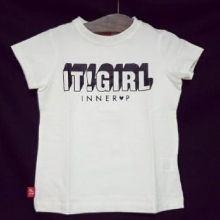 キッズ 女の子 Tシャツ 130サイズ インナープレス オフホワイト(Tシャツ/カットソー)