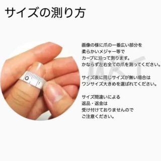 【サイズオーダー】no27   ネイルチップ ハンドメイドのアクセサリー(ネイルチップ)の商品写真