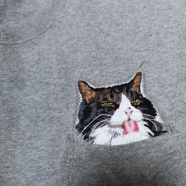 猫　犬　オーダーメイド　刺繍　Tシャツ 1
