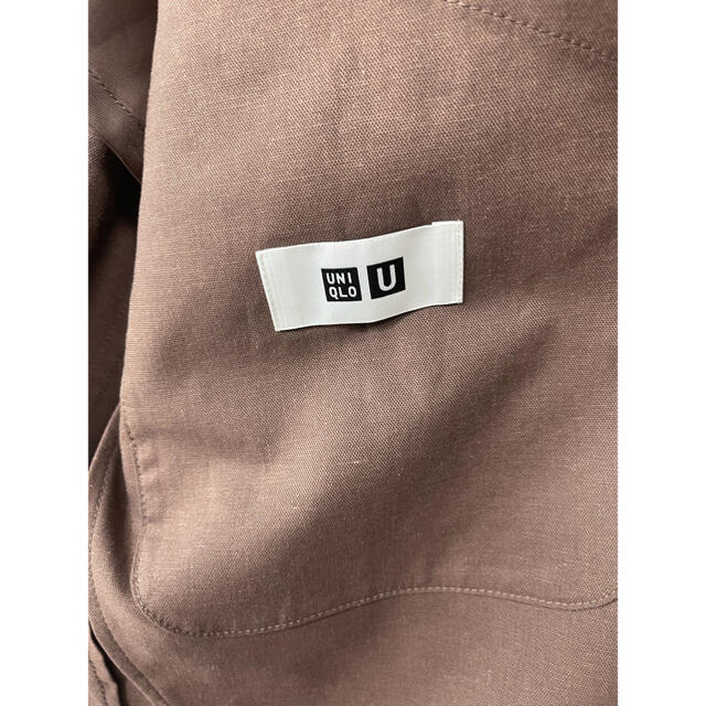 UNIQLO(ユニクロ)のユニクロ Ｕ　7980円　春夏ジャケット リネン　ダークブラウン　L メンズのジャケット/アウター(テーラードジャケット)の商品写真
