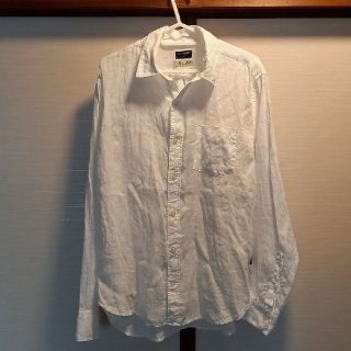 バックナンバー(BACK NUMBER)のお値引きBACK NUMBER麻シャツ長袖白LARGE新品同様(シャツ)