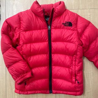 ザノースフェイス(THE NORTH FACE)のノースフェイスキッズ  120 ダウン　アコンカグア　レッド(ジャケット/上着)