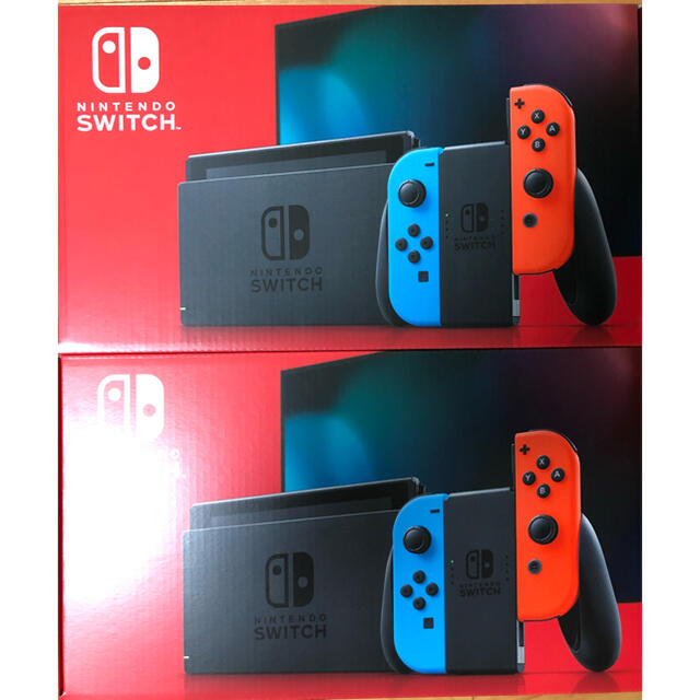 新品未開封 任天堂 ニンテンドースイッチ 本体 ネオンレッド　2台