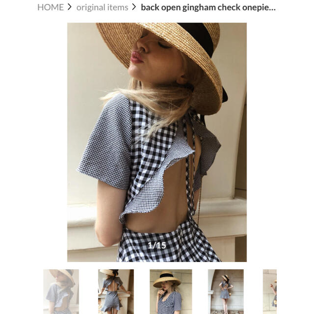 【最終お値下げ❗️】epine gingham check onepiece レディースのワンピース(ミニワンピース)の商品写真