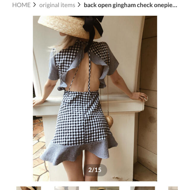 【最終お値下げ❗️】epine gingham check onepiece レディースのワンピース(ミニワンピース)の商品写真