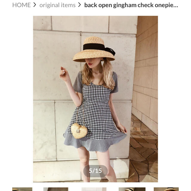 【最終お値下げ❗️】epine gingham check onepiece レディースのワンピース(ミニワンピース)の商品写真