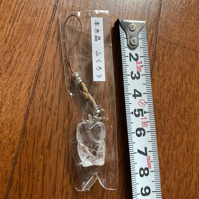 本水晶ふくろうストラップ メンズのアクセサリー(その他)の商品写真