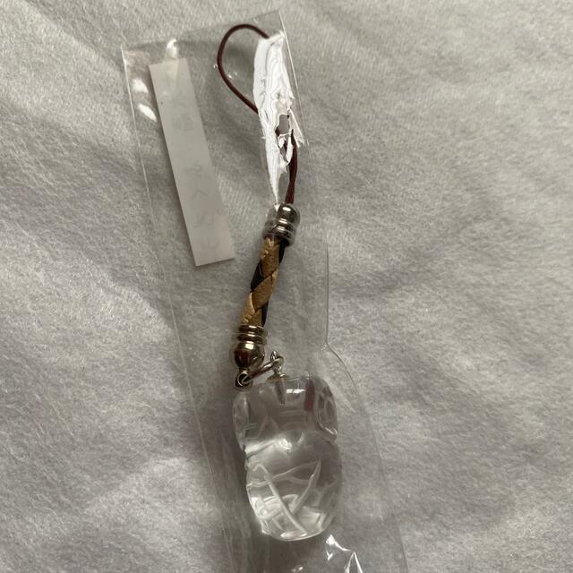 本水晶ふくろうストラップ メンズのアクセサリー(その他)の商品写真