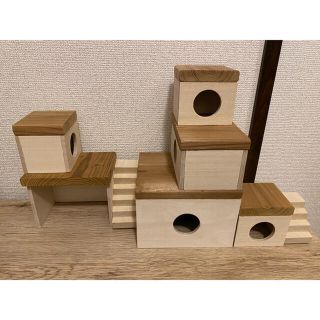 ジャンガリアン ハムスター ハウス 家 屋根  ハンドメイド 現品限り（桧）