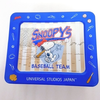 スヌーピー(SNOOPY)のUSJ ユニバ SNOOPY スヌーピー 野球 お菓子 空き缶 缶(キャラクターグッズ)