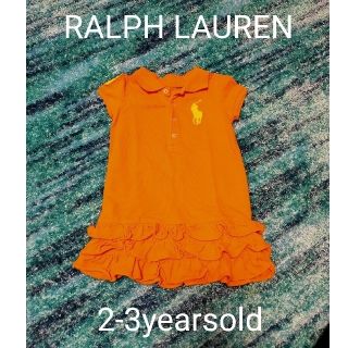 ラルフローレン(Ralph Lauren)の【RALPH LAUREN】オレンジフリルワンピース(ワンピース)