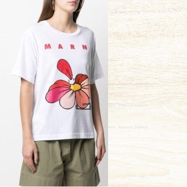 正規品新品☆MARNI☆マルニ☆花柄ロゴ コットン 半袖Tシャツ サイズ40