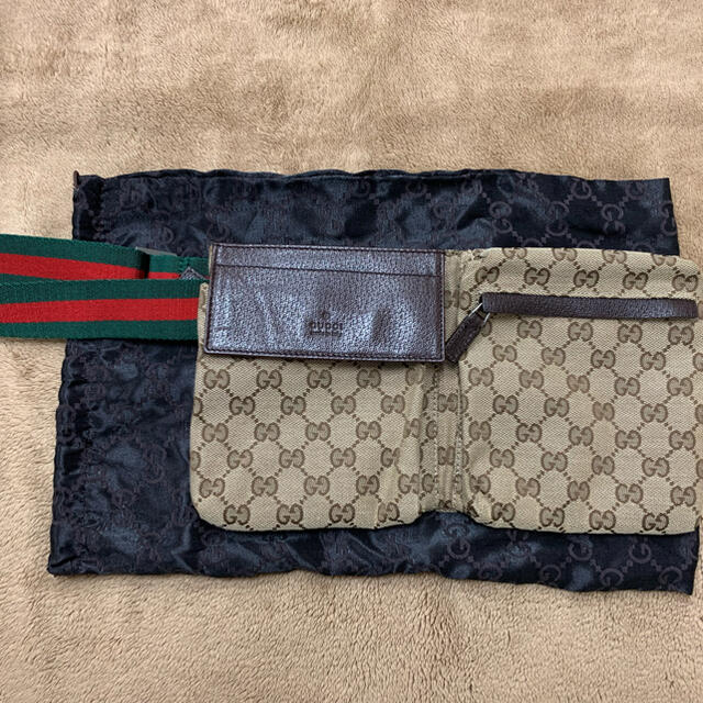 GUCCI グッチ ウエストポーチ ボディバッグ GG柄 シェリーライン-