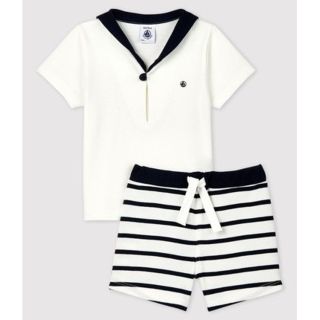 プチバトー(PETIT BATEAU)のプチバトー新品　ベビー服　セーラーカラー(Ｔシャツ)