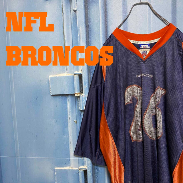 Reebok(リーボック)のリーボック NFL BRONCOS ゲームシャツ ユニフォーム オーバーサイズ メンズのトップス(Tシャツ/カットソー(半袖/袖なし))の商品写真