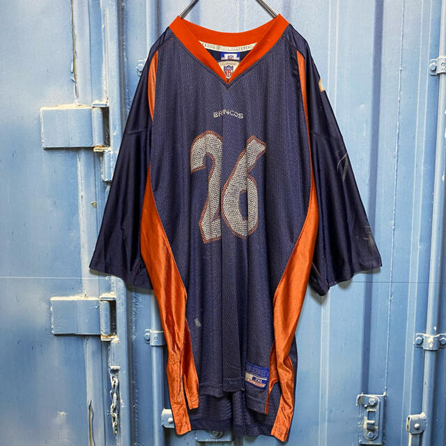 Reebok(リーボック)のリーボック NFL BRONCOS ゲームシャツ ユニフォーム オーバーサイズ メンズのトップス(Tシャツ/カットソー(半袖/袖なし))の商品写真