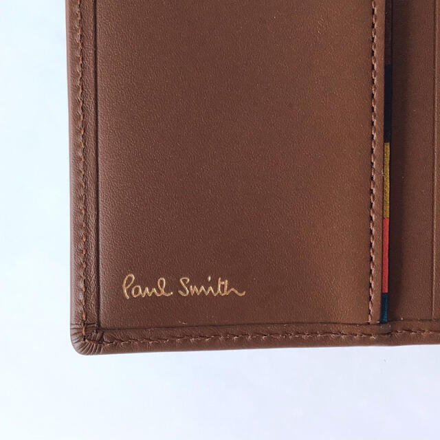 Paul Smith(ポールスミス)のポールスミス ブライトストライプステッチ２つ折り財布 新品 キャメル メンズのファッション小物(折り財布)の商品写真