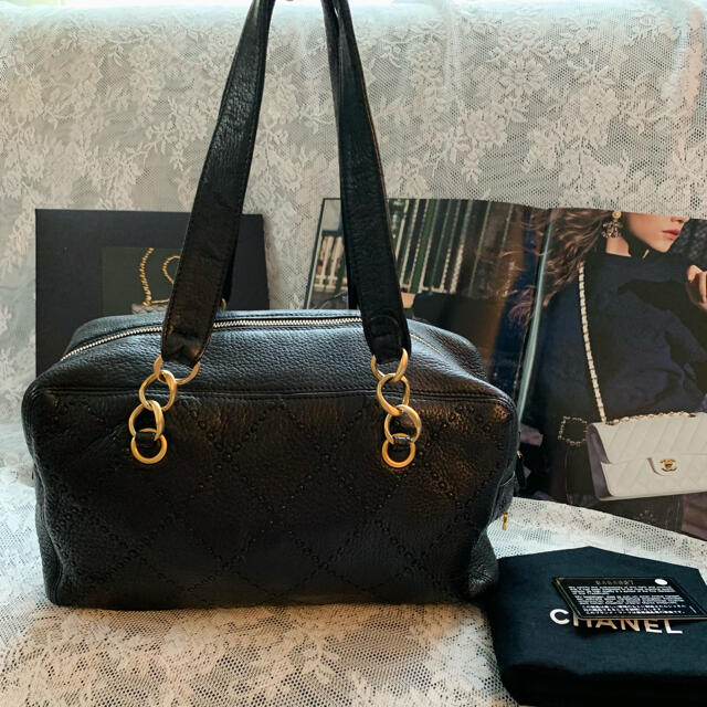 CHANEL 美品 マトラッセ ハンドバッグ ショルダーバッグ ワイルドステッチ