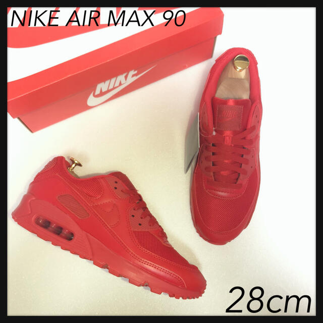 新品28cm NIKE AIRMAX 90 UNIVERSITY RED - スニーカー
