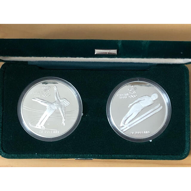 銀貨　カルガリーオリンピック 1988年　20ドル　プルーフ記念硬貨　2枚