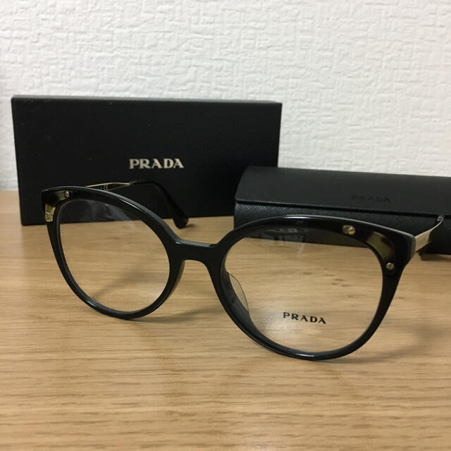 PRADA(プラダ)の正規新品　プラダ  メガネ　12UVF ベッコウ　ゴールド レディースのファッション小物(サングラス/メガネ)の商品写真