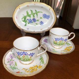 ロイヤルウースター(Royal Worcester)の【希少品】ロイヤルウースター★サンドリンガム★トリオ(食器)