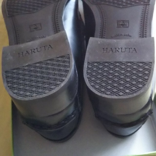 HARUTA(ハルタ)の美品 ハルタ ローファー 黒 24.5cm 3E HARUTA レディースの靴/シューズ(ローファー/革靴)の商品写真