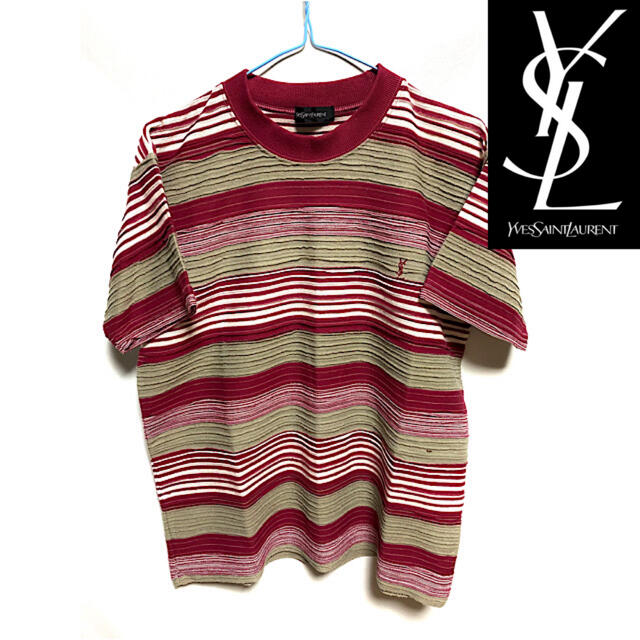 Saint Laurent(サンローラン)のYves Saint Laurent T-shirt red&gray メンズのトップス(Tシャツ/カットソー(半袖/袖なし))の商品写真