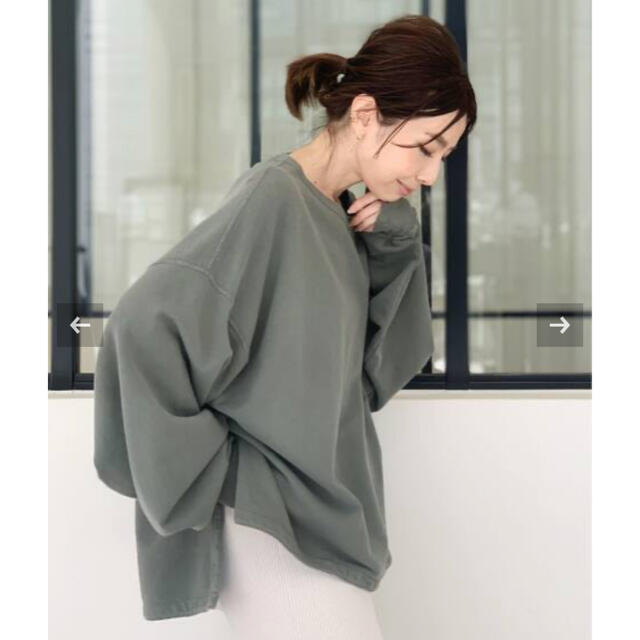 L'Appartement DEUXIEME CLASSE(アパルトモンドゥーズィエムクラス)のアパルトモン【REMI RELIEF】Side Slit Long T-sh レディースのトップス(カットソー(長袖/七分))の商品写真