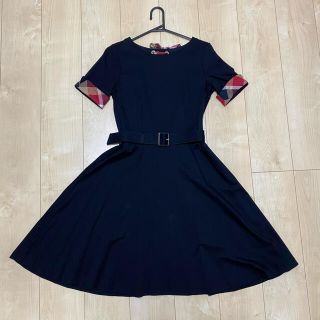 バーバリーブルーレーベル(BURBERRY BLUE LABEL)の【美品】クレストブリッジ　ワンピース36(ひざ丈ワンピース)