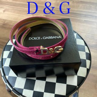 ドルチェアンドガッバーナ(DOLCE&GABBANA)の[💕Ｄ＆Ｇ  ピンク＆ブラック　パイソンベルト💕](ベルト)