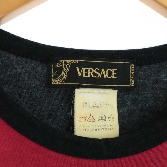 VERSACE(ヴェルサーチ)のヴェルサーチ ヴェルサーチェ Tシャツ カットソー オールド総柄 半袖 レディースのトップス(Tシャツ(半袖/袖なし))の商品写真
