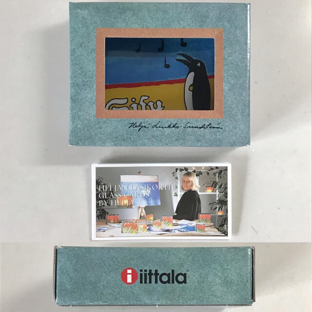 iittala(イッタラ)の【希少品】iittala ヘルヤ ガラスカード "Sisu Penguin" インテリア/住まい/日用品のインテリア小物(置物)の商品写真