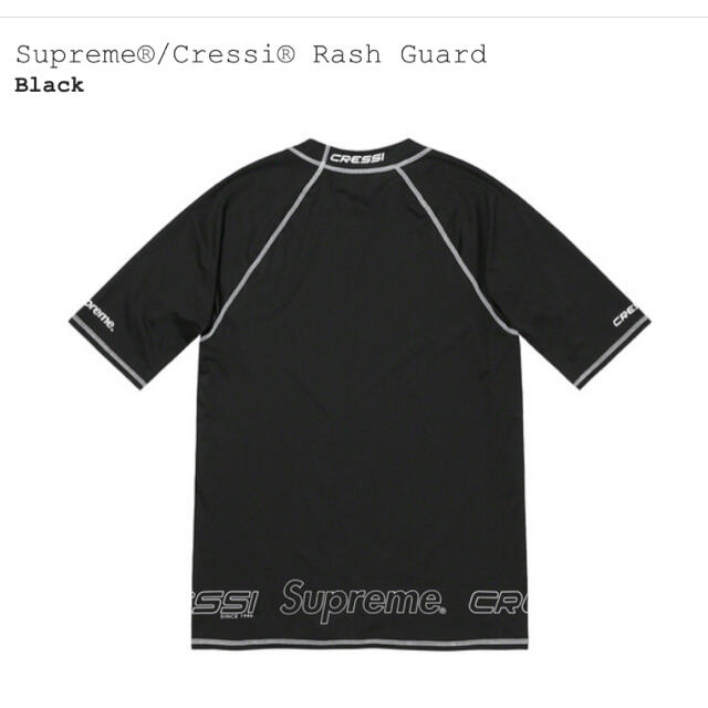 Supreme(シュプリーム)の【完売品】Supreme Cressi Rash Guard 黒 M 送料込み スポーツ/アウトドアのスポーツ/アウトドア その他(マリン/スイミング)の商品写真