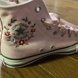 コンバース(CONVERSE)のコンバース　ピンク　24.5センチ　レア一点もの(スニーカー)