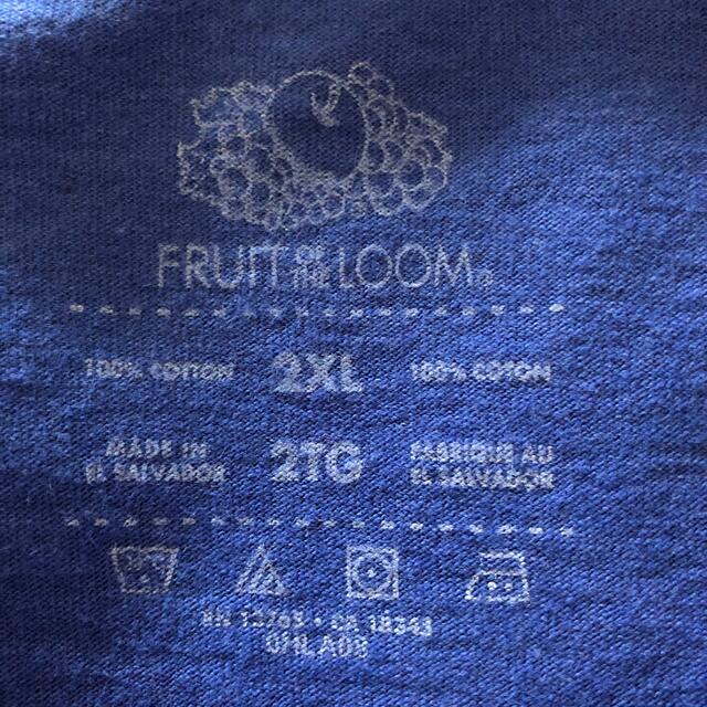 FRUIT OF THE LOOM ブルーTシャツ　2XLサイズ メンズのトップス(Tシャツ/カットソー(半袖/袖なし))の商品写真