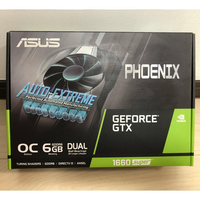 2スロット幅【新品・未使用】ASUS 1660 super PH-GTX1660S-O6G