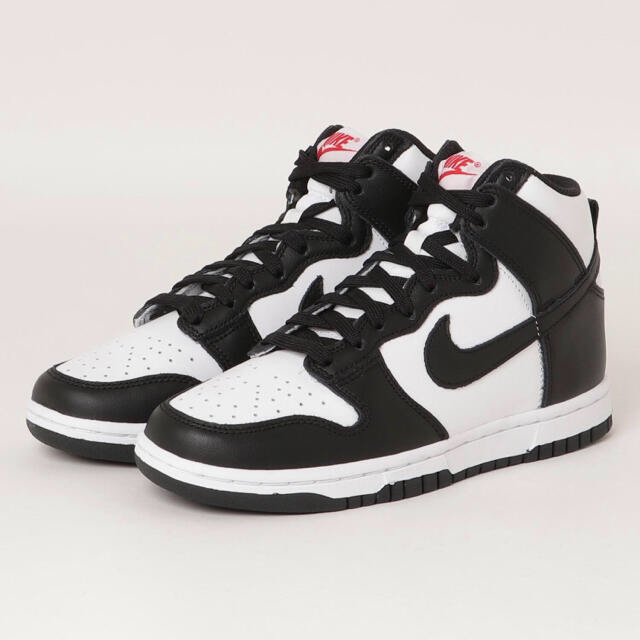 靴/シューズNIKE - W DUNK HIGH WHITE/BLACK