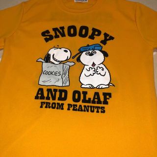 ピーナッツ(PEANUTS)の【スヌーピー】半袖Tシャツ オレンジ(Tシャツ(半袖/袖なし))