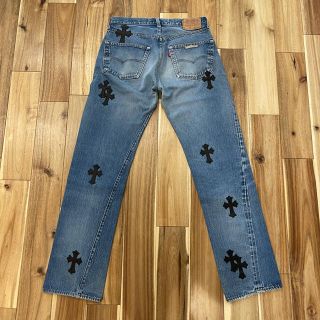 Levi´s 501(W34 / 86cm)クロスパッチカスタム 赤耳 日本国内配送