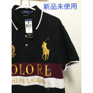 ポロラルフローレン(POLO RALPH LAUREN)の【新品】Ralph Lauren 金刺繍　ビッグポニー　ビッグロゴ　ポロシャツ(ポロシャツ)