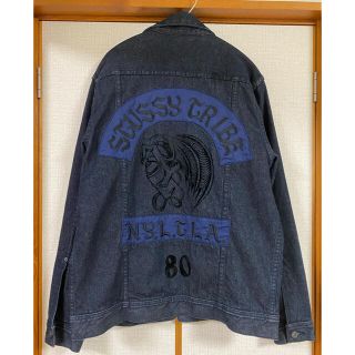 ステューシー(STUSSY)の【レア】STUSSY tribe ステューシー 刺繍 デニムジャケット gear(Gジャン/デニムジャケット)