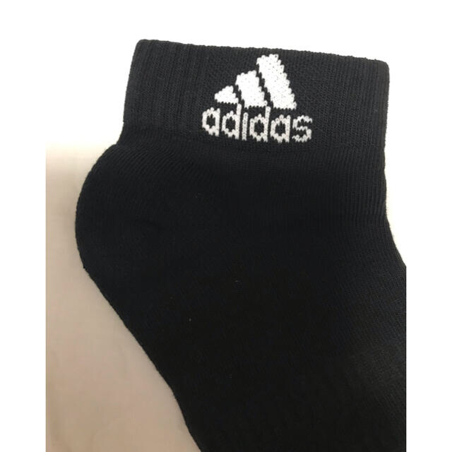 adidas(アディダス)の 計3足 adidas アンクル ソックス 22〜24 黒3足 レディースのレッグウェア(ソックス)の商品写真