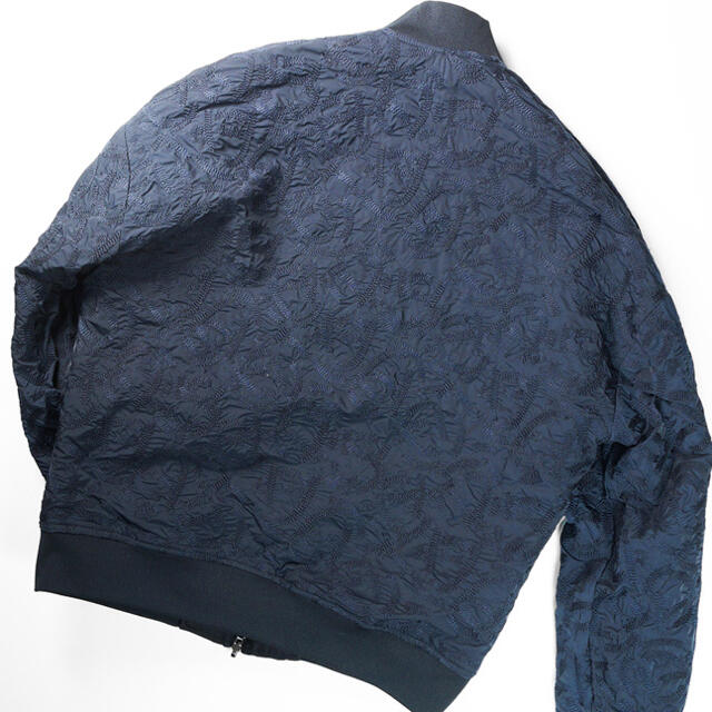 新品37万ジョルジオアルマーニ日本製ウールシルク刺繍リバーシブルジャケット50