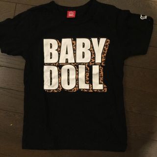 ベビードール(BABYDOLL)のベビド 半袖 黒 ヒョウ柄 140(Tシャツ/カットソー)