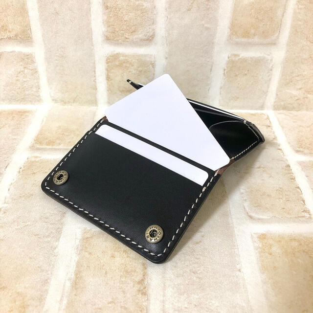【ミニ財布】栃木レザー2つボタンのミニ財布