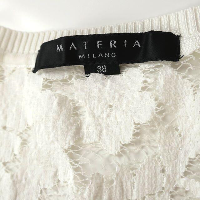 MATERIA(マテリア)のMATERIA マテリア　シースルーレーストップ◎サマーニット レディースのトップス(カットソー(半袖/袖なし))の商品写真